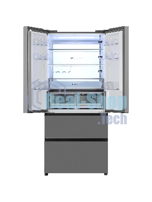 Холодильник Haier HB16FRSAAAERU серебристый трехкамерный 338/109л морозилка снизу, No Frost