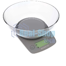 Весы кухонные Maxvi KS102P grey