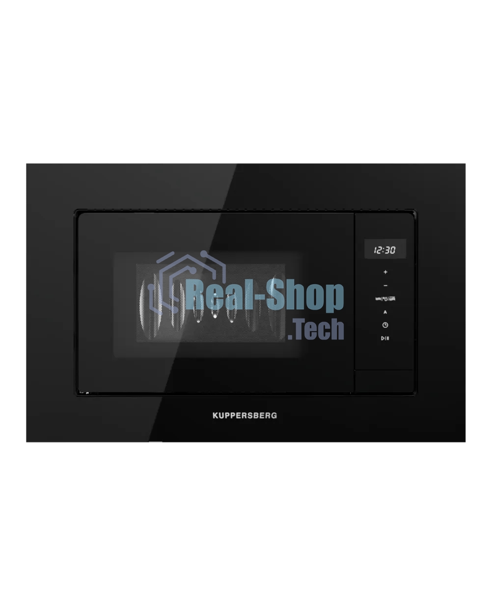 Встраиваемая микроволновая печь Kuppersberg HMW 622 B, ВхШхГ 390х595х315, объем 20 л, мощность 800 Вт, 5 уровней мощности, гриль, 6 автоматических программ, размораживание, сенсорное управление, черный