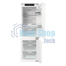 Встраиваемый холодильник Gorenje NRKI517E82WF, полезный объем 244 л, электронное управление, цифровой дисплей, автоматическое размораживание No Frost, быстрое замораживание, интенсивное охлаждение, зона свежести с контролем влажности, инверторный компрессор, энергоэффективность А+