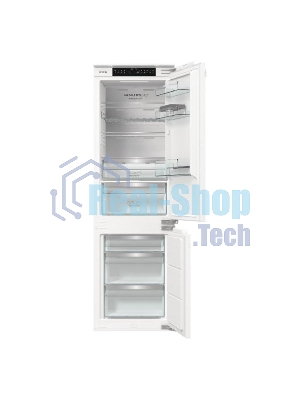 Встраиваемый холодильник Gorenje NRKI517E82WF, полезный объем 244 л, электронное управление, цифровой дисплей, автоматическое размораживание No Frost, быстрое замораживание, интенсивное охлаждение, зона свежести с контролем влажности, инверторный компрессор, энергоэффективность А+