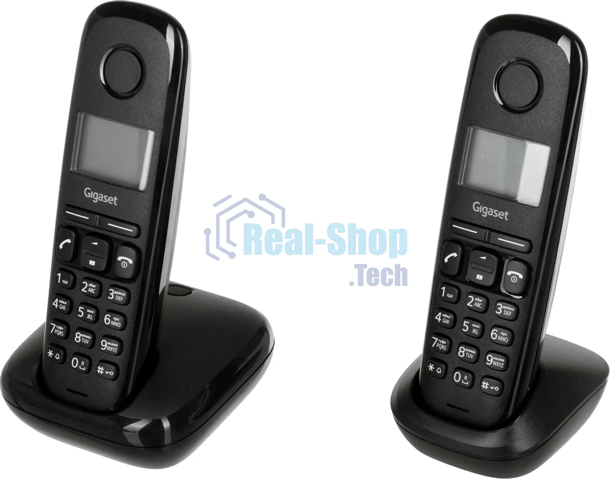 Радиотелефон Dect Gigaset A170 DUO черный (труб. в компл.:2шт) АОН