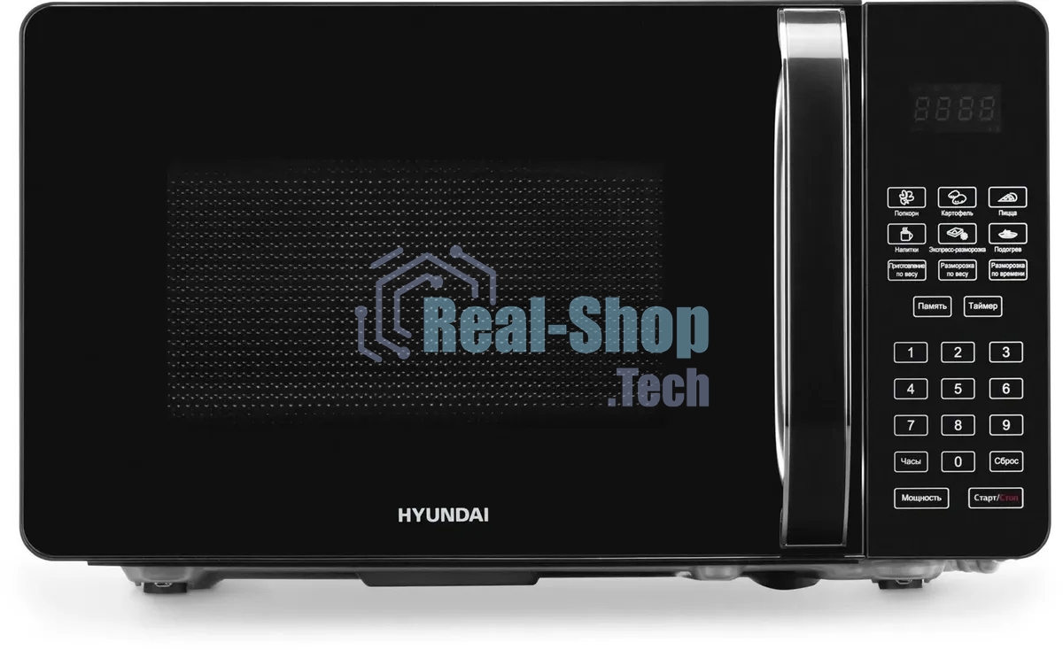 Микроволновая печь Hyundai HYM-D2076 черный, 20 л, 700 Вт, переключатели - сенсор