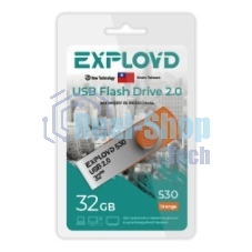 Флешка USB Exployd 530 Orange (EX032Gb530-O), 32Gb, USB 2.0, R/W 20/10, оранжевый