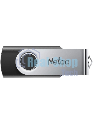 Флешка USB Netac U505 (NT03U505N-016G-20BK), 16Gb, USB 2.0, R/W 70/30, черный/серебристый
