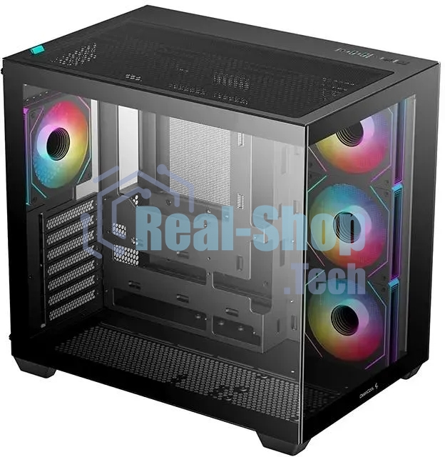 Компьютерный корпус Deepcool CG530 4F черный без БП ATX 2x120мм 2x140мм 2xUSB 2.0 1xUSB 3.0 audio bott PSU