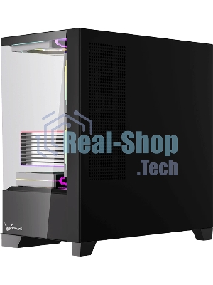 Компьютерный корпус AeroCool/Formula Crystal Z1M Plus FR черный без БП mATX 5x120мм 2xUSB 3.0 1xUSB3.1 audio bott PSU