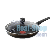 Сковорода Tefal Easy Plus 04237924 круглая 24см ручка несъемная (с крышкой) черный (9100054100)