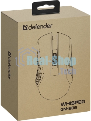 Мышь беспроводная/проводная Defender Whisper GM-209 белый, 7200 dpi, радиоканал, Bluetooth, USB, кнопки - 8