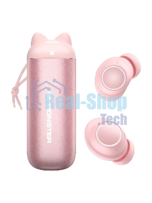 Наушники TWS MONSTER Melody розовый, внутриканальные, Bluetooth, до 5 ч
