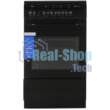 Плита электрическая De Luxe 506004.04ЭС 031 черный, конфорок 4 шт, духовка 60 л, 50 см x 87 см x 60 см