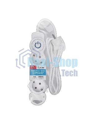Удлинитель Smartbuy (SBE-16-3-1.5m-ZS) 3 роз х 1,5 м - белый