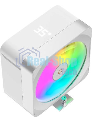 Кулер для процессора Ocypus Delta A40 EX WH Digital, 120мм ARGB FAN, Top Display Panel, 4 HEAT PIPES, 4-PIN PWM, 500-1800 RPM, 29DBA, HYDRO BEARING, LGA115X/1200/1700/18XX, AM4/AM5