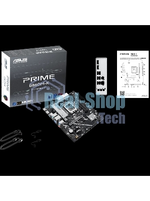 Материнская плата ASUS PRIME B860M-K, LGA 1851, Intel B860, 2xDDR5, 4xSATA, 2xM.2, 1xPCIe 4.0 x16, 2xPCIe 4.0 x1, 1xHDMI, 1xDP, 1x 2.5Gb LAN, 1xUSB-A 10Gbps, 3xUSB-A 5Gbps, 3xUSB-A 2.0, 3x3.5 мм, 7.1, mATX