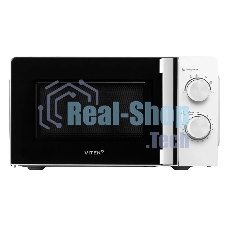 Микроволновая печь Vitek VT-MW0120 белый/серебристый, 20 л, 700 Вт, переключатели - поворотный механизм