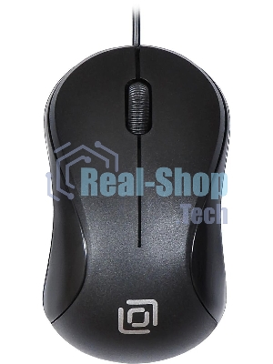 Мышь проводная Oklick 115S черный, 1200 dpi, USB, кнопки - 3