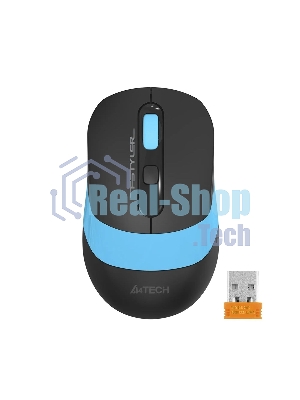 Мышь беспроводная A4Tech Fstyler FG10 черный/синий, 2000 dpi, радиоканал, USB, кнопки - 4