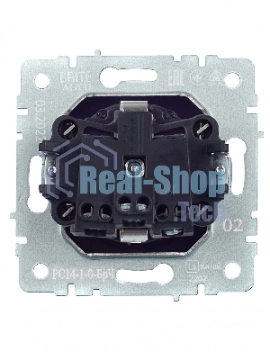 Розетка 1-местная IEK BRITE РС14-1-0-БрЧ (BR-R14-16-K02) с заземлением, с защитными шторками, 16А, черный