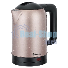 Чайник электрический Sakura SA-2121CD 2л, нержавейка, шампань/крап