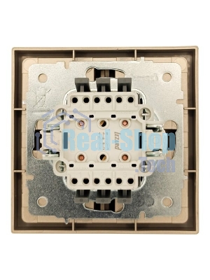 Выключатель проходной 2-кл. СП ZIMA IP20 10А безвинт. зажим зол. LEZARD 704-3688-106QC