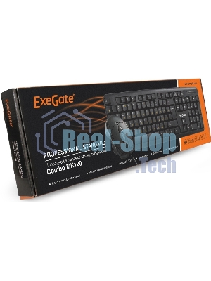 Комплект клавиатура+мышь ExeGate Professional Standard Combo MK120 проводной, USB, 1000 DPI, чёрный