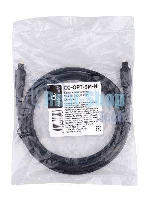 Кабель оптический Cablexpert CC-OPT-3M-N, Toslink 2xODT M/M, 3м, черный, пакет