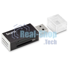 Кард-ридер Buro BU-CR-3104/черный/MMC/MS/MS Duo/MS Pro/RS-MMC/SD/SDHC/TF/mini-SD/USB 2.0/пластик