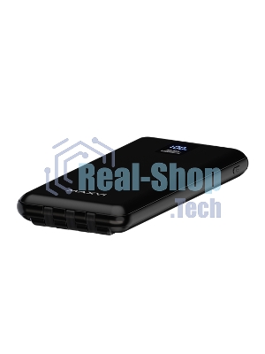 Внешний аккумулятор Maxvi PB10-11 10000 мАч черный 3A, встроенные кабели USB A/Type-C/Lightning