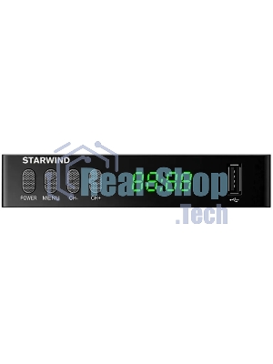 Приставка для цифрового ТВ Starwind CT-220 черный, DVB-T2, DVB-T, DVB-C, HDMI, USB 2.0 х2