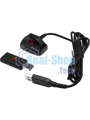 Гарнитура Bloody MR710 чёрный, беспроводная + проводная, Bluetooth, до 44 ч, подсветка