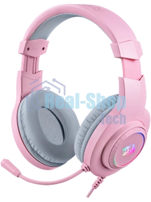 Гарнитура Redragon Hylas розовый, проводная, USB / 2 x mini jack 3.5 мм, подсветка