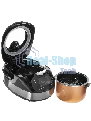 Мультиварка Centek CT-1472 Ceramic черный/сталь, 860 Вт, 5.0 л, LED, 21 программа