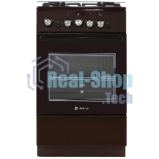 Плита газовая De Luxe 5040.32Г (КР) ЧР 014 коричневый, конфорок 4 шт, духовка 46 л, 50 см x 85 см x 50 см