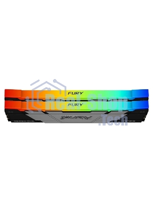 Оперативная память Kingston Fury Renegade, DDR4, 16Gb (2x8Gb), 3200MHz, CL16, DIMM, с радиаторами, RGB, черный