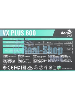 Блок питания Aerocool/Formula VX-600 PLUS, 600Вт 120мм, черный