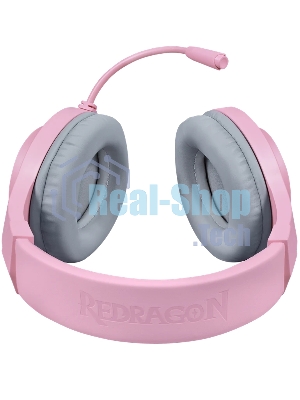 Гарнитура Redragon Hylas розовый, проводная, USB / 2 x mini jack 3.5 мм, подсветка