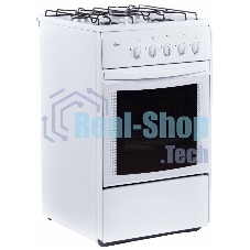 Плита газовая Flama RG 24019 белый, конфорок 4 шт, духовка 50 л, 50 см x 85 см x 60 см