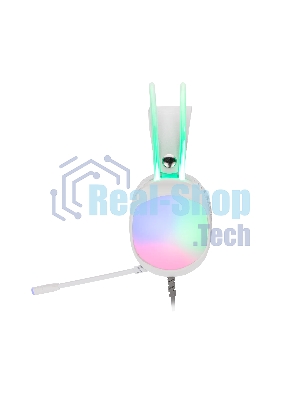 Гарнитура Marvo HG8959 Lumi 40 белый, проводная, 2×3.5 мм, микрофон с отключением, RGB-подсветка
