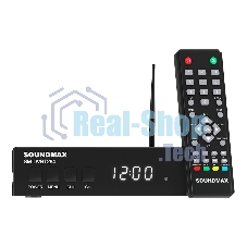 Приставка для цифрового ТВ SoundMax SM-DVBT284 черный, DVB-T2, DVB-T, DVB-C, HDMI, USB 2.0 х2