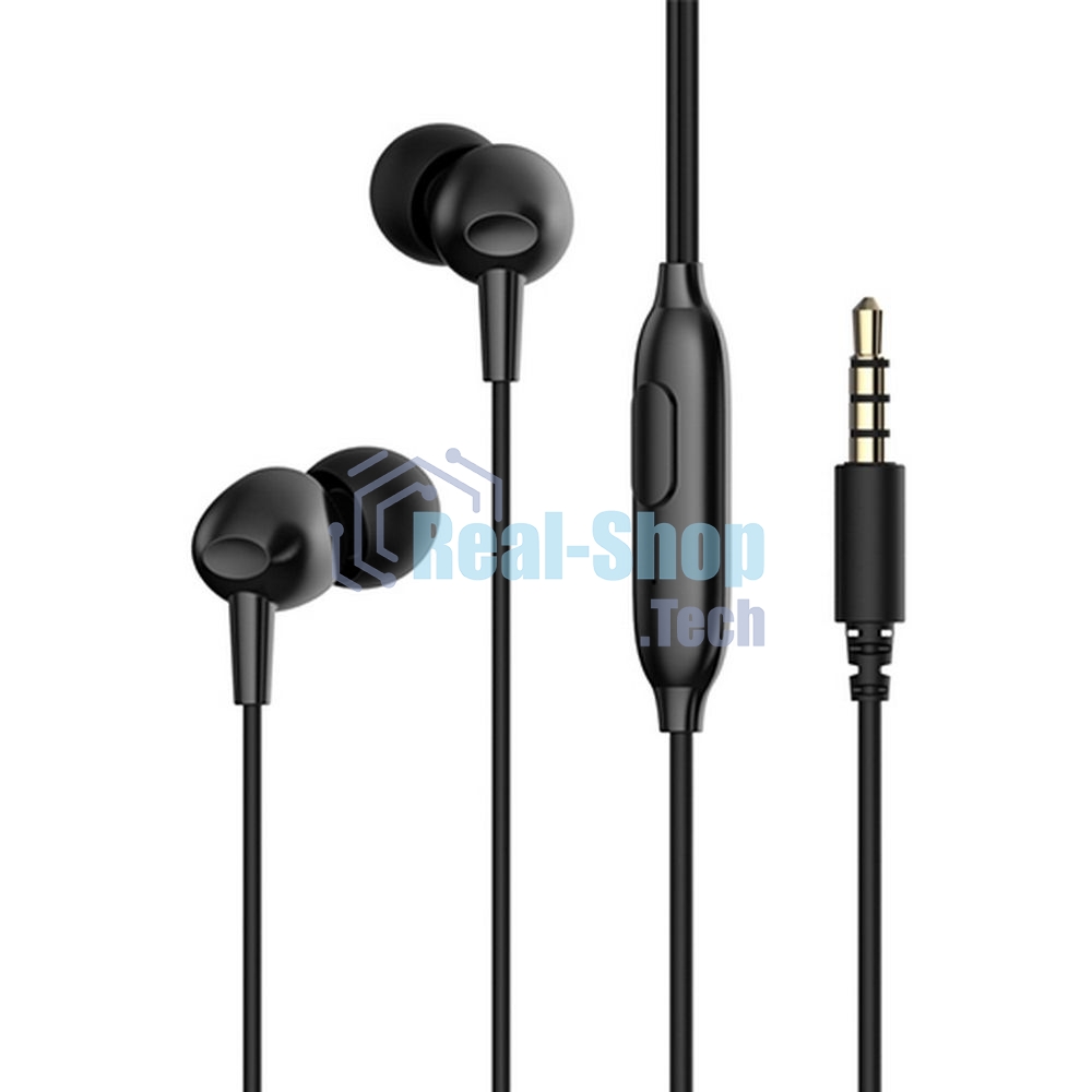 Проводные наушники Havit Wired earphone черный, внутриканальные, Jack 3.5 мм, встроенный микрофон