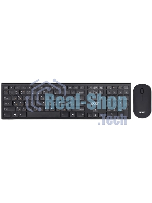 Комплект клавиатура+мышь Acer OKR030 беспроводной, USB, 1200 DPI, чёрный