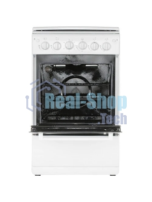 Плита газовая Cezaris ПГ 2150-10 белый, конфорок 4 шт, духовка 43 л, 51 см x 85 см x 55 см