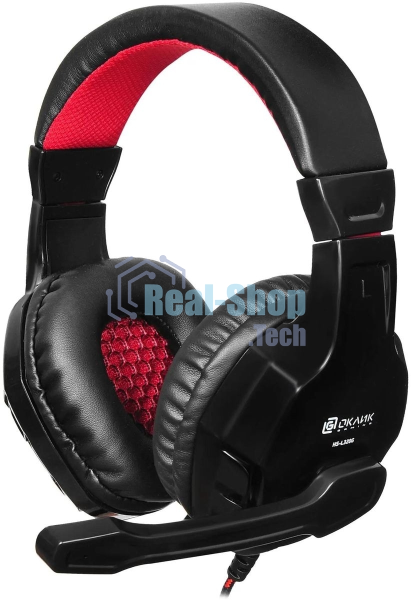 Гарнитура Oklick HS-L320G Phoenix чёрный, проводная, 3.5 мм