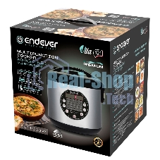 Мультиварка электрическая Endever Vita-121, черный/стальной, мощность 1000 Вт, емкость 5л, 25 авторежимов работы,книга рецептов, 4 шт/уп.