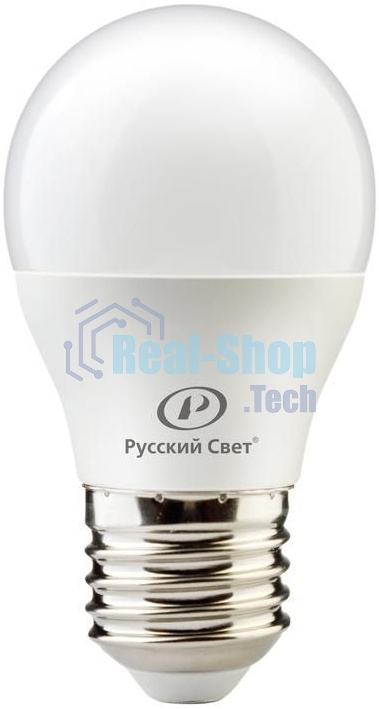 Лампа светодиодная RS G45 E27 6W 220-240V 4000К 6Вт 600лм Ra 90 шар Русский Свет 15010445047