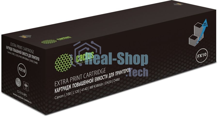 Картридж лазерный Cactus CS-FX10-MPS черный (3000 стр.) для Canon L100/L120/4140/MF4380dn/D420/D480