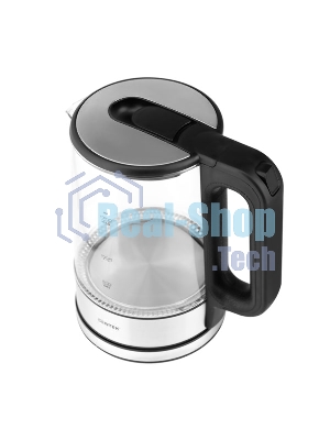 Электрочайник Centek CT-0032 прозрачный, 1.7 л, 2200 Вт, скрытый нагревательный элемент