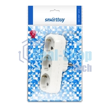 Тройник Smartbuy (SBE-16-A02-3z) 3 гнезда с заземлением плоский 16А 250B