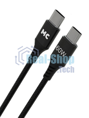 Кабель MORE CHOICE (4620202554093) K69aa 2м USB 3.0A PD 60W для Type-C Type-C- 2м, черный