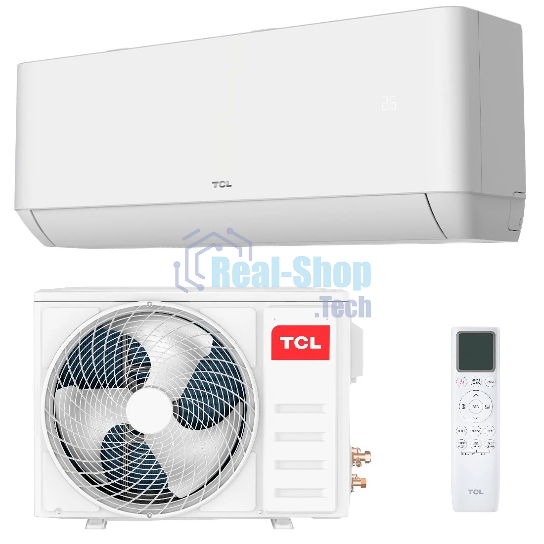 Cплит-система TCL TAC-TP18ONF/R 18000 BTU, 53 м², 28 дБ, охлаждение, обогрев, осушение, белый